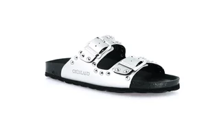 Ciabatta con borchie | SARA CB0737 - argento