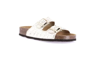 Ciabatta in rafia intrecciata | ENNY CB0774 - corda