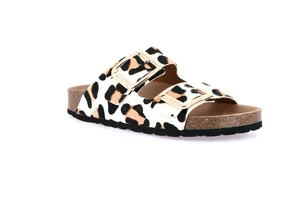 Ciabatta animalier in sughero | ENNY CB0784 - beige