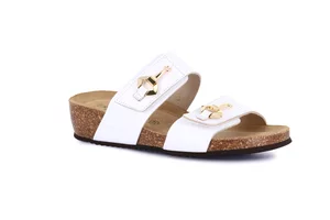 Cork slipper with light wedge | MEMI CB0811 - white