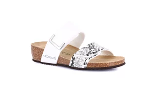 Ciabatta in sughero con leggera zeppa | MEMI CB0818 - bianco