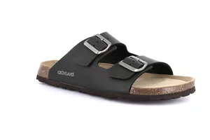 Double Buckle Slipper with Re-Soft footbed | BOBO CB0974 - black