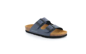 Double buckle slipper for children | LUCE CB1537 - blue