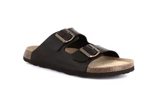 Double band slipper with metal-free buckles | BOBO CB1631 - mogano