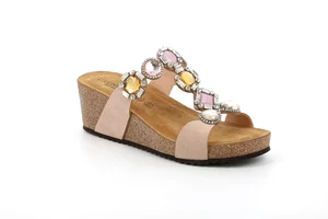 Sandale mit Juwel | ERSI CB2236 - cipria