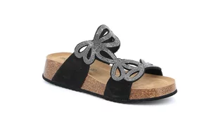 Sandale mit Schleifen und Strasssteinen  CB2267 - schwarz