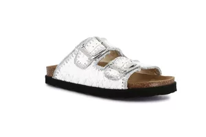 Ciabatta in rafia intrecciata | SASA CB2974 - bianco