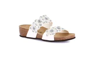 Ciabatta in sughero con leggera zeppa | MEMI CB3081 - bianco