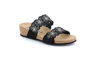 Floral slipper | MEMI CB3081 - black