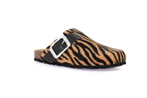 Ciabatta fantasia animalier | SARA CB3095 - sabbia multi