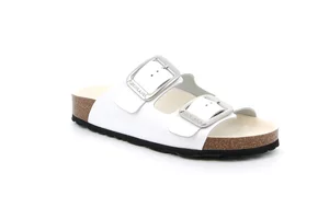 ENNY | Full color slipper with maxi studs CB3272 - white