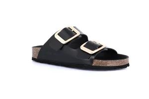 ENNY | Full color slipper with maxi studs CB3272 - black