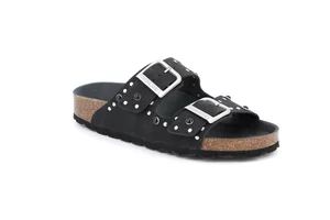 Total black ENNY slipper with studs CB3279 - black