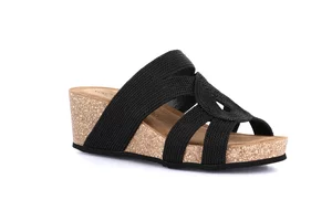 Slipper with maxi crossed bands  CB3286 - black