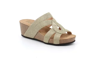 Slipper with maxi crossed bands  CB3286 - platino