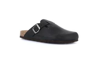Cork slipper with closed toe | SARA CB7019 - black