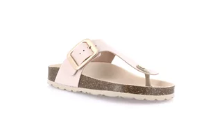 Cork flip-flops with maxi buckle CC0208 - pink