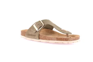 Women's suede slipper | SARA CC2632 - oliva