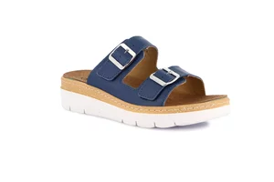 Komfort-Sandalen mit Keilabsatz | MOLL CE0241 - jeans