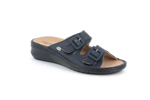 Komfort-Sandalen aus Leder | DAMI CE0255 - blau