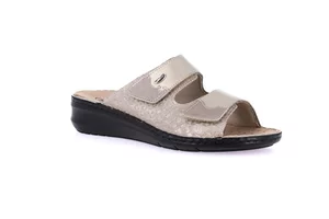 Komfort-Sandalen aus Leder | DAMI CE0256 - platino