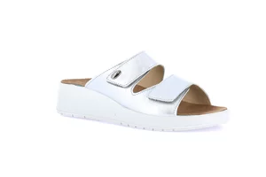 Ciabatta comfort con leggera zeppa | DIDA CE0462 - argento