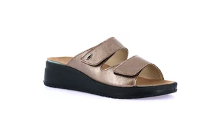 Ciabatta comfort con leggera zeppa | DIDA CE0462 - bronzo