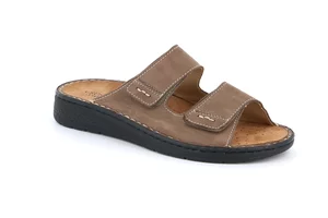 Slipper for man with double hook-and-loop closure | LEPP CE1180 - kaki