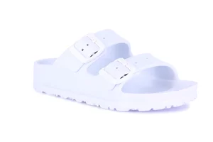 Double buckle EVA slipper | KUBE CI1886 - white