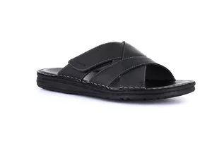 Slipper with crossed bands | LAPO CI2494 - black