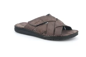 Men's slipper with crossed bands | LAPO CI2498 - piombo