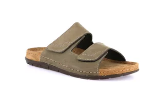 Men's double band slipper | SIRU CI2629 - oliva