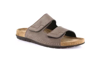 Men's double band slipper | SIRU CI2629 - testa di moro