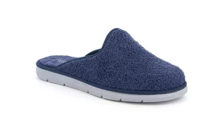 LOSO Terry cloth closed toe men's slipper \n  CI2682 - blue