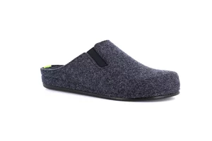 Ciabatta in feltro con elastico laterale | REPS CI2960 - navy