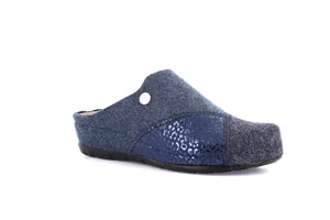 Ciabatta in lana rigenerata | PRAU CI2966 - blu multi