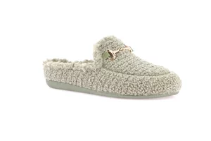 Teddy slipper with horsebit | GLES CI2995 - menta