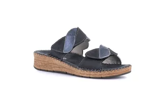 Double band slipper with handmade stitching | PAFO CI3001 - blue