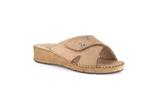 Comfort slipper with handmade stitching | PALO CI3610 - taupe