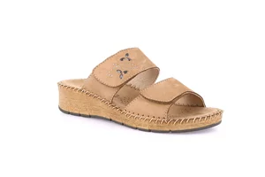 Ciabatta comfort in nabuk | PALO CI3611 - taupe