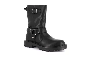 Genuine leather ankle boot | RAKA PO2128 - black