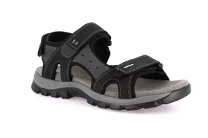 Sandalo sportivo in pelle da uomo | MELT SA0236 - nero