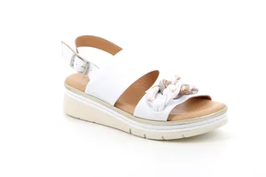 Sandal with wedge | FALO SA1219 - white