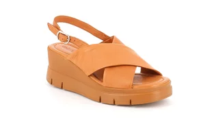 Sandal with wedge | FANI SA1222 - cuoio