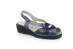 Sandalo comfort in pelle | ELOI  SA2407 - blu