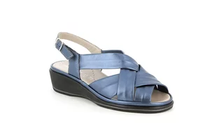 Sandalo comfort in pelle | ELOI  SA2409 - blu