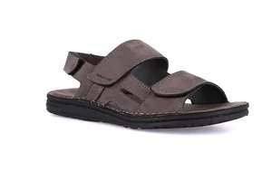 Men's sandal with soft footbed | LAPO  SA2616 - piombo