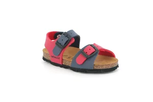 Sandal with two buckles for children | ARIA SB0025 - blu mix