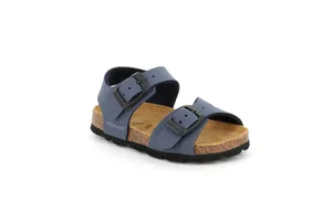 Sandal with two buckles for children | ARIA SB0025 - blue
