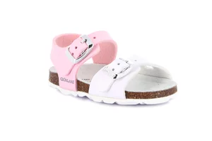 Sandal with recycled material | ARIA  SB0027 - bianco rosa